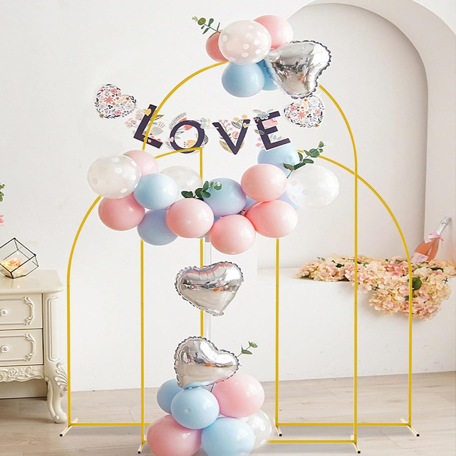 Set 3 paneles arco de metal. Alquiler decoración de eventos - Imagen 7