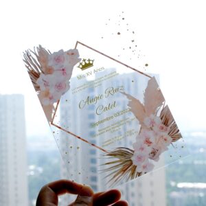 Invitación de boda de acetato transparente plexiglás 0.5mm