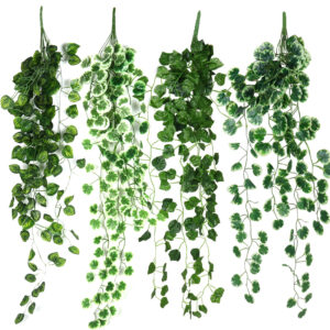 Hojas verdes variedad de plantas artificiales