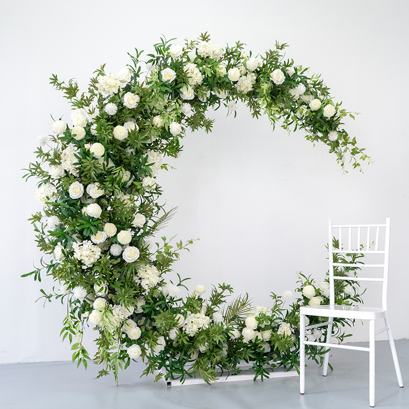 Photocall Media Luna Fondo Floral para Bodas y Eventos Alquiler y Venta - Imagen 2